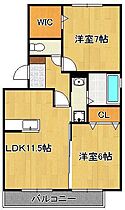 カーサ　フェリーチェ  ｜ 福岡県中間市通谷4丁目（賃貸アパート2LDK・2階・57.37㎡） その2