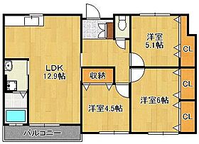 SKハイム  ｜ 福岡県直方市大字山部（賃貸アパート3LDK・2階・69.77㎡） その2