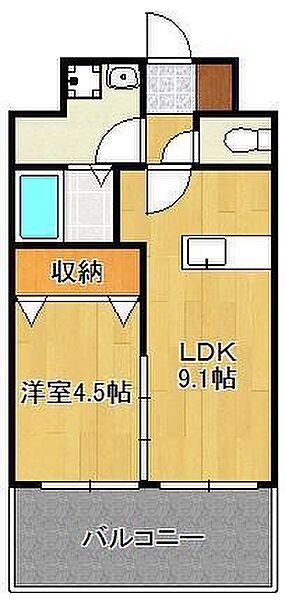 レジェンド直方　壱番館 ｜福岡県直方市大字下新入(賃貸マンション1LDK・7階・35.00㎡)の写真 その2