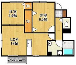 プレミールAsagiri  ｜ 福岡県中間市朝霧4丁目（賃貸アパート2LDK・1階・51.70㎡） その2