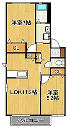 ボヌール立屋敷Ａ 2階