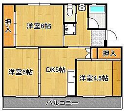 ビレッジハウス直方1 3DKの間取図画像