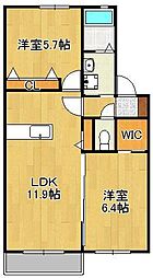 エスペランサ2 2LDKの間取図画像