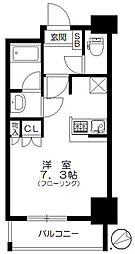 ナビウス西新宿 309 3階1Kの間取り