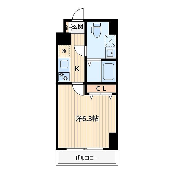 アルファコート蕨6 213｜埼玉県川口市芝新町(賃貸マンション1K・2階・21.61㎡)の写真 その2