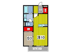 フラッツァらくだ坂 203 ｜ 埼玉県川口市桜町６丁目（賃貸アパート1LDK・2階・34.30㎡） その2