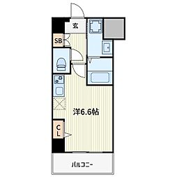 S-FORT川口並木 2階ワンルームの間取り