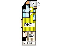 アルファコート西川口22 7階1DKの間取り