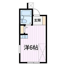 ウィスタリア樋ノ爪 ワンルームの間取図画像