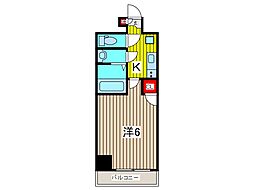 オーキッドレジデンス西川口 1Kの間取図画像