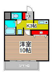 メゾン・ノア 1Kの間取図画像