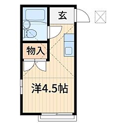 アベニュー潤 ワンルームの間取図画像