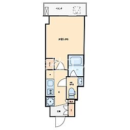 グランヴァンプレミアムイースト川口 1Kの間取図画像