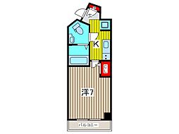 アルファコート西川口26 1Kの間取図画像