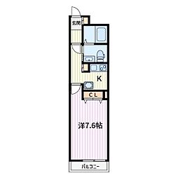 T-2nd 1Kの間取図画像