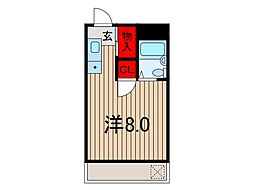 メゾン・ド・中央 ワンルームの間取図画像