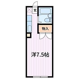 エステートルーム神藤 ワンルームの間取図画像