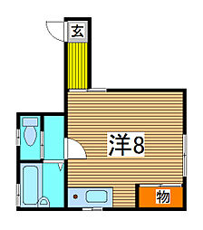 モダンフレンチ西川口 ワンルームの間取図画像