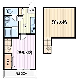 DuoCourt西川口 1Kの間取図画像