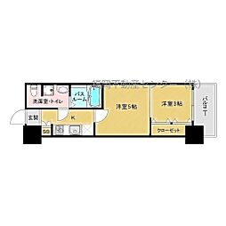 福岡市地下鉄箱崎線 箱崎宮前駅 徒歩5分の賃貸マンション 3階2Kの間取り