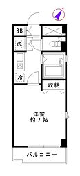 グレイスコート東 1Kの間取図画像