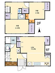 桜台駅前戸建 2LDKの間取り