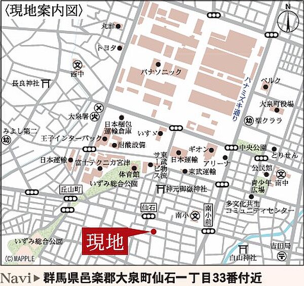 地図を拡大表示
