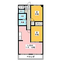 バンブータウン  ｜ 愛知県江南市東野町西出（賃貸マンション2LDK・3階・58.86㎡） その2