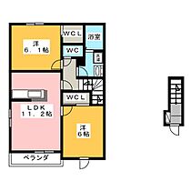 アンジュラ  ｜ 愛知県江南市松竹町東瀬古（賃貸アパート2LDK・2階・57.64㎡） その2