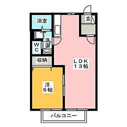 キャッスル豊2 1LDKの間取図画像