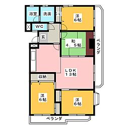 ブラン熱田 4LDKの間取図画像