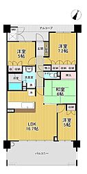 香里ケ丘七丁目アーバンライフ 4LDKの間取図画像