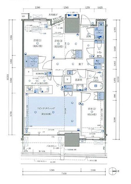 LDKは広々16.7帖もの広さ。床暖房も搭載です。
