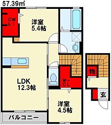 間取図画像 2LDK