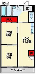 間取図画像 2LDK