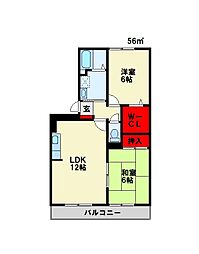 間取図画像 2LDK