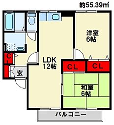 間取図画像 2LDK