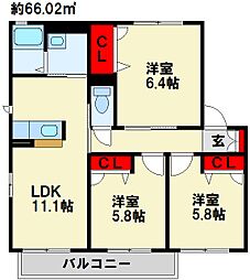 間取図画像 3LDK