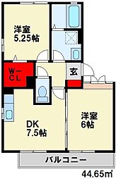 ハート学研台 B棟 2階
