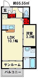 サンフィールド 1階/102