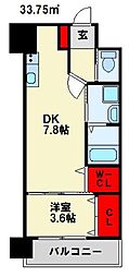 ギャラン力丸 1DKの間取図画像