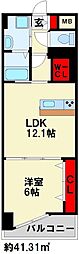 ギャラン二島 1LDKの間取図画像