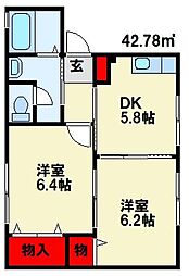 フォレストII 2階
