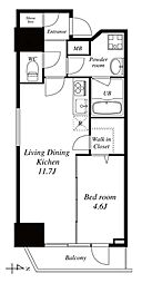エルスタンザ駒形 1LDKの間取図画像