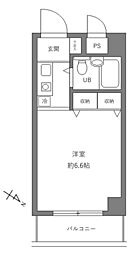 グランドゥール浅草 ワンルームの間取図画像