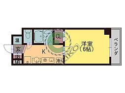 シングルウエスト 1Kの間取図画像