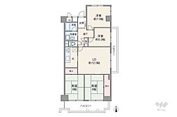 サンハイツ逆瀬川 4LDKの間取図画像