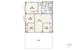 逆瀬川グリーンハイツA棟 4SLDKの間取図画像