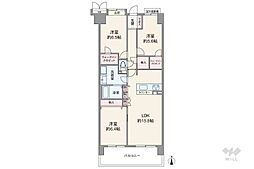 セルヴィオ3番館 3LDKの間取図画像