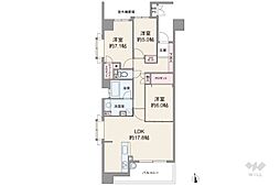ライオンズマンション宝塚武庫川町 3LDKの間取図画像